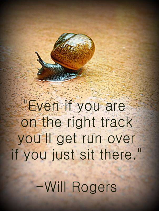 take action - snail quote
